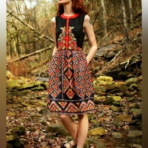 RARE find! Modcloth ‘A Conversation Masterpiece’ Dress in Red